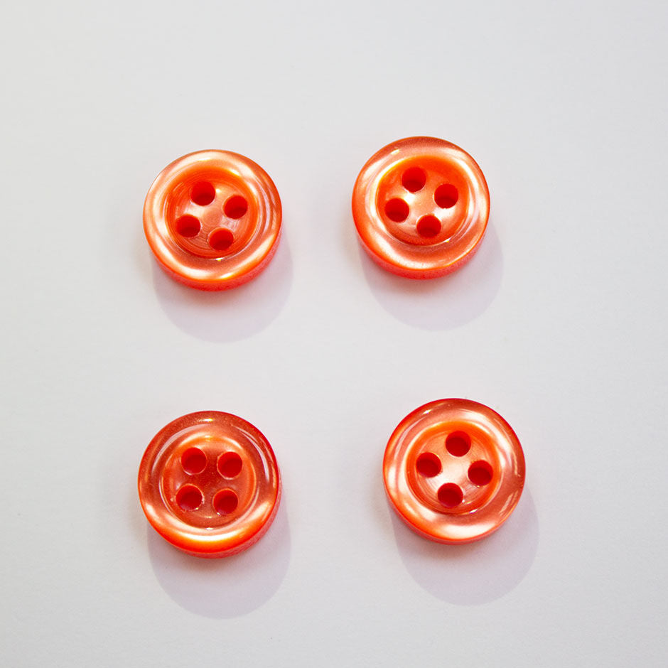 Orange/Red Pearlised Shirting Button