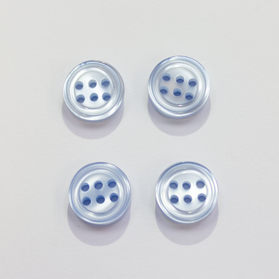 Baby Blue 6 Hole Shirting Button