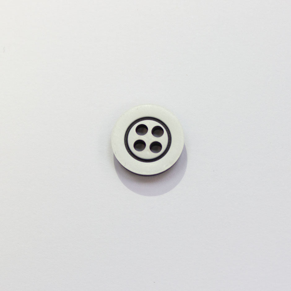 Ridged Grey Shirting Button