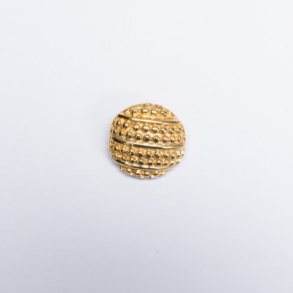 Medium Gold Bobbled Metal Button