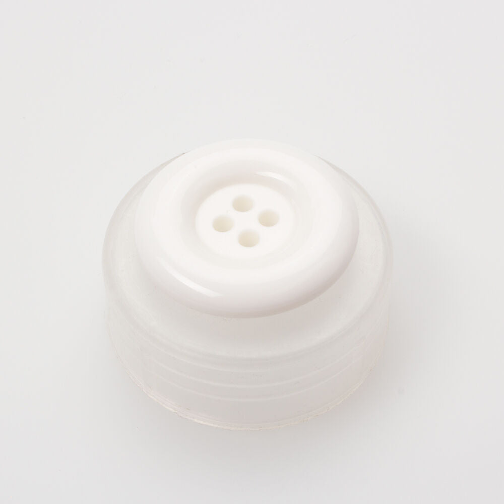 Ivory Round Plastic Button