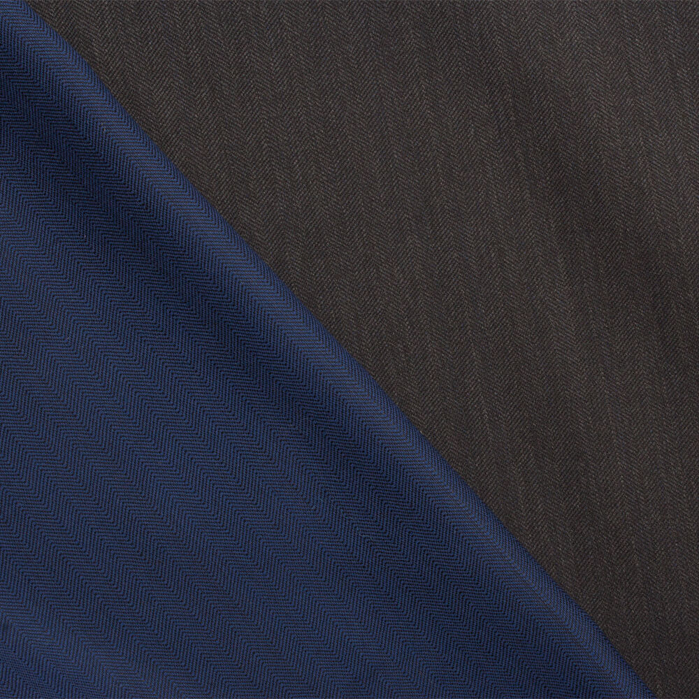 Grey/Royal Blue Double Face Suiting (sold as a 1.70m piece)