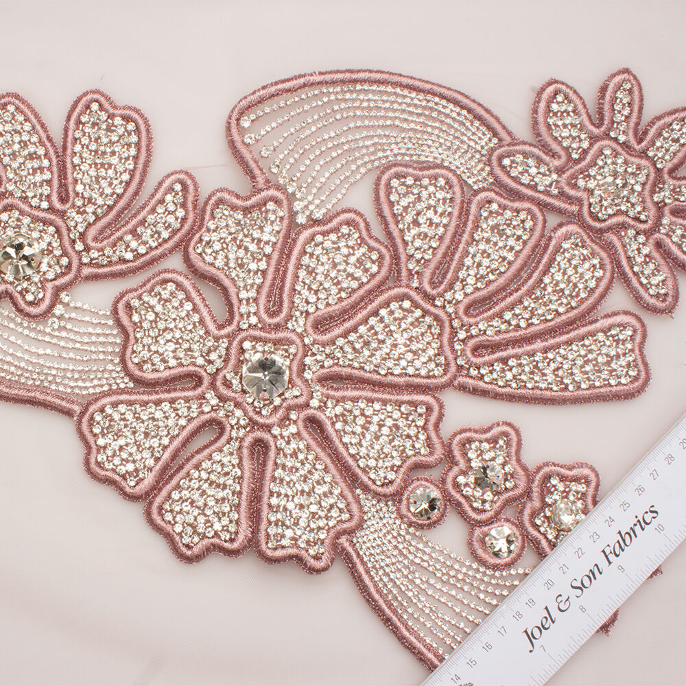 Dusty Pink Diamanté Appliqué