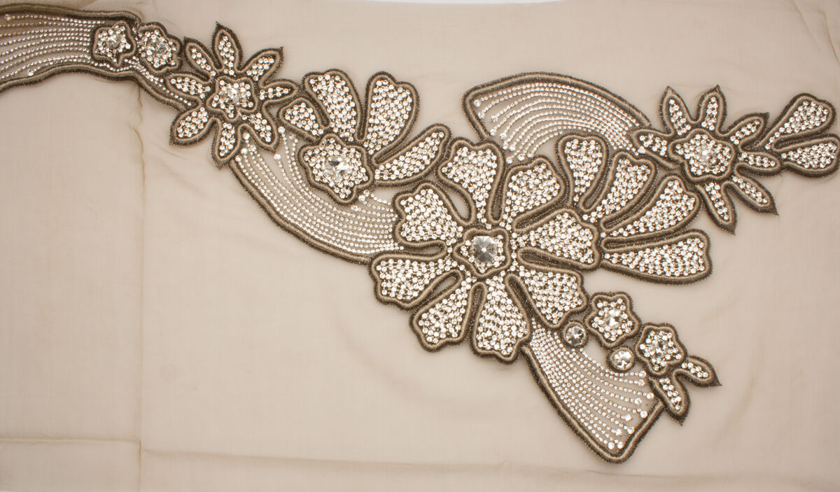 Brown Diamanté Appliqué