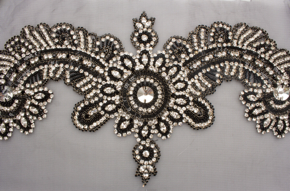 Black & Diamanté Appliqué