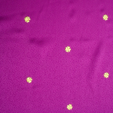 Magenta Swarovski Embellished & Embroidered Silk Jacquard (A 2.45m Piece)