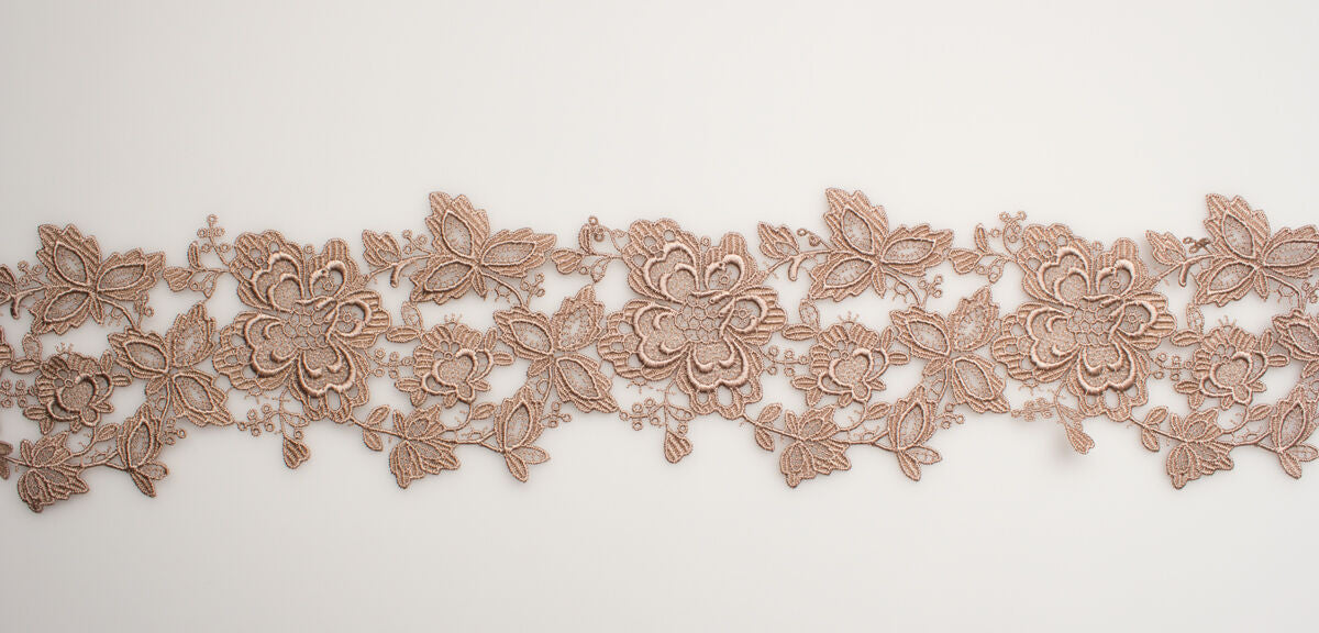 Light Beige Floral Guipure Trim