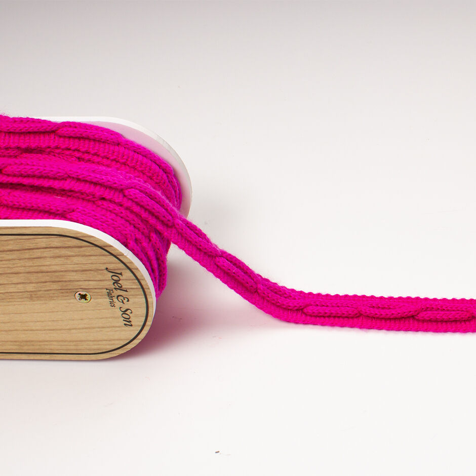 Fuchsia Pink Knitted Trim