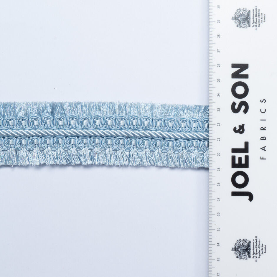 Baby Blue Wide Fringed Trim