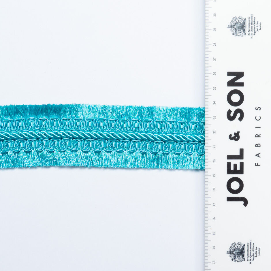 Rich Turquoise Wide Fringed Trim